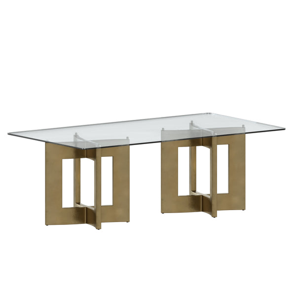 Glass Dining Table Top Rectangular - Clear - 86.5"