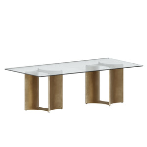 Glass Dining Table Top Rectangular - Clear - 96"