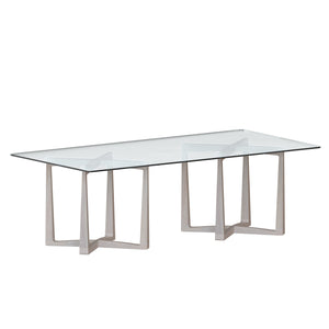 Glass Dining Table Top Rectangular - Clear - 96"