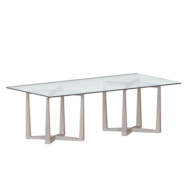 Glass Dining Table Top Rectangular - Clear - 96"