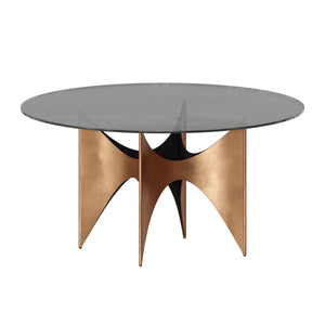 Glass Dining Table Top Round - Smoke Grey - 59"