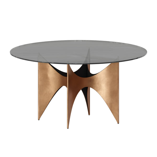 Glass Dining Table Top Round - Smoke Grey - 59"
