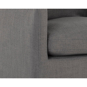 Glenrose Wheeled Dining Armchair - Effie Smoke