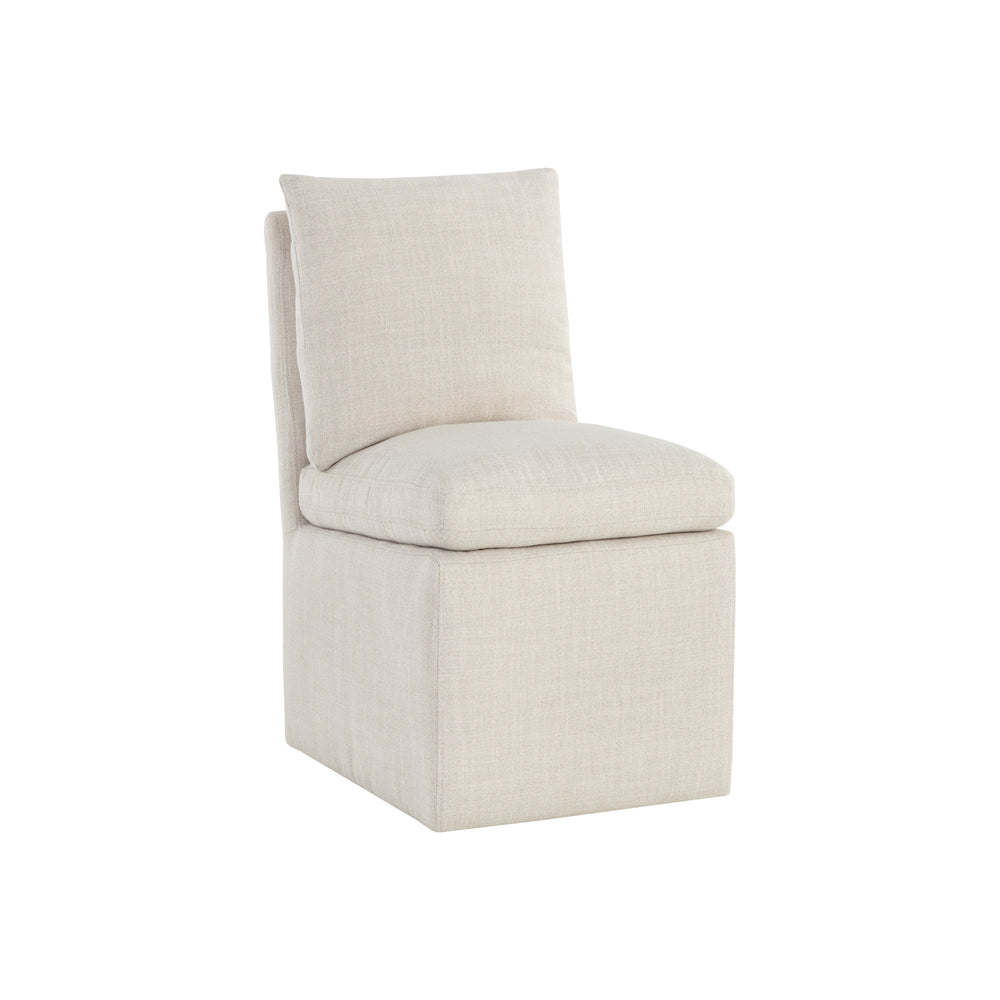 Glenrose Wheeled Dining Chair - Effie Linen