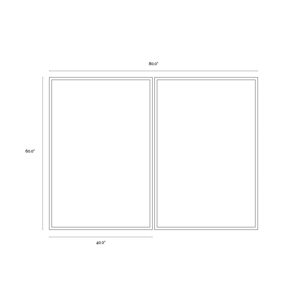 Gold Abyss (Set Of 2) - 40" X 60" - Gold Floater Frame