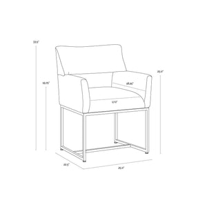 Greco Dining Armchair - Aura Teal