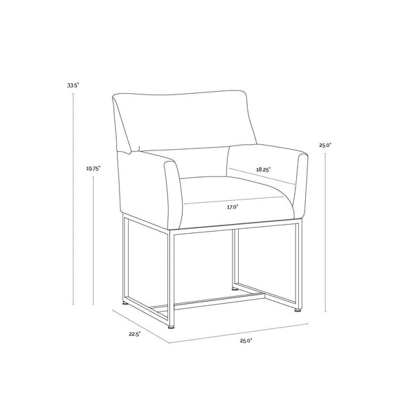 Greco Dining Armchair - Aura Teal