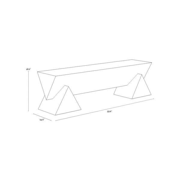 Gregor Bench - Rustic Oak