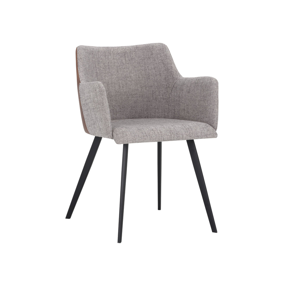 Griffin Dining Armchair - November Grey / Bravo Cognac