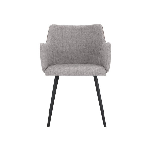 Griffin Dining Armchair - November Grey / Bravo Cognac