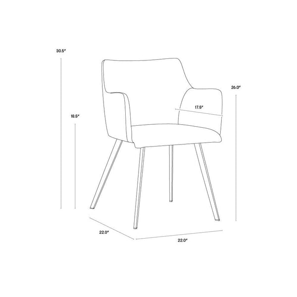 Griffin Dining Armchair - Town Grey / Roman Grey