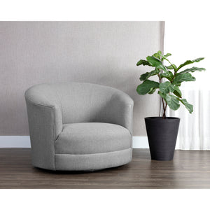 Grimaldi Swivel Armchair - Liv Dove