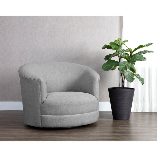 Grimaldi Swivel Armchair - Liv Dove