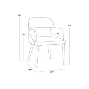 Hagan Dining Armchair - Dillon Cream / Dillon Black