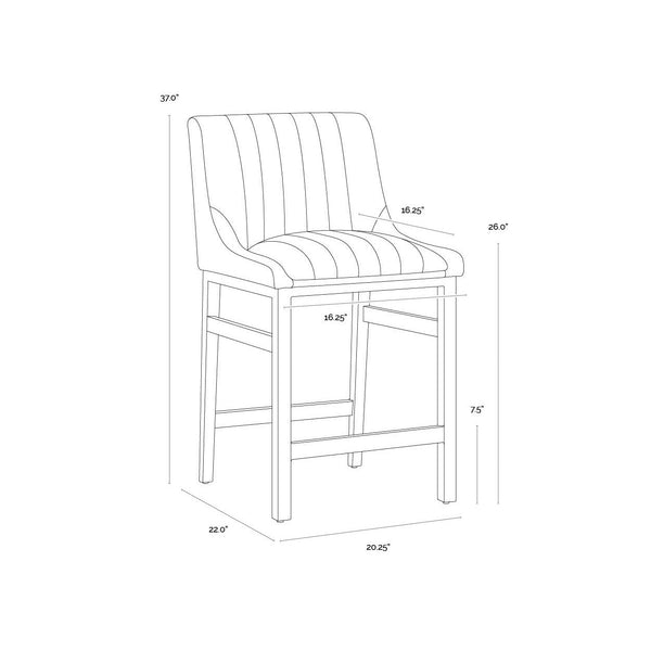 Halden Counter Stool - Beige Linen