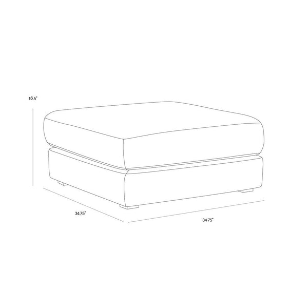 Harmony Modular - Ottoman - Danny Dark Grey