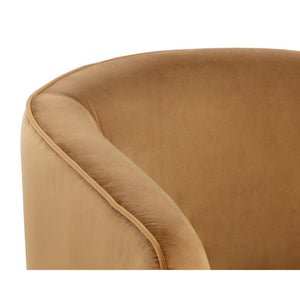 Hazel Swivel Lounge Chair - Dark Bronze - Gold Sky