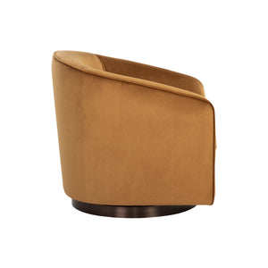 Hazel Swivel Lounge Chair - Dark Bronze - Gold Sky