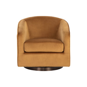 Hazel Swivel Lounge Chair - Dark Bronze - Gold Sky
