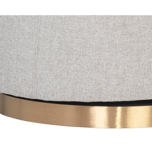 Hazel Swivel Lounge Chair - Gold - Belfast Heather Grey