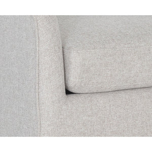 Hazel Swivel Lounge Chair - Gold - Belfast Heather Grey