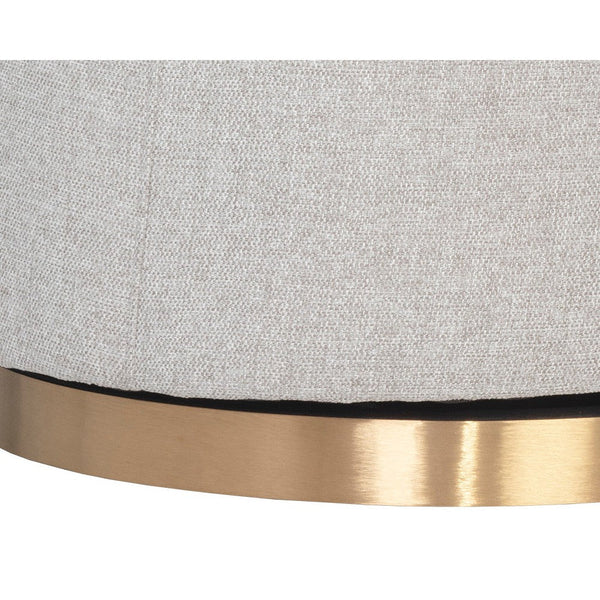 Hazel Swivel Lounge Chair - Gold - Belfast Heather Grey