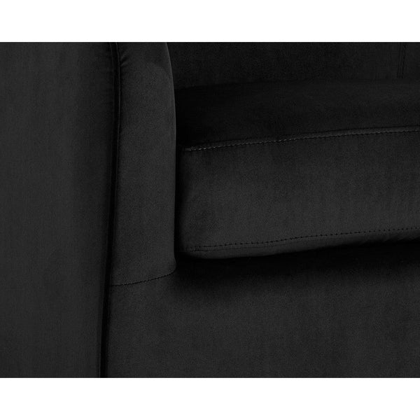 Hazel Swivel Lounge Chair - Gold - Black Sky