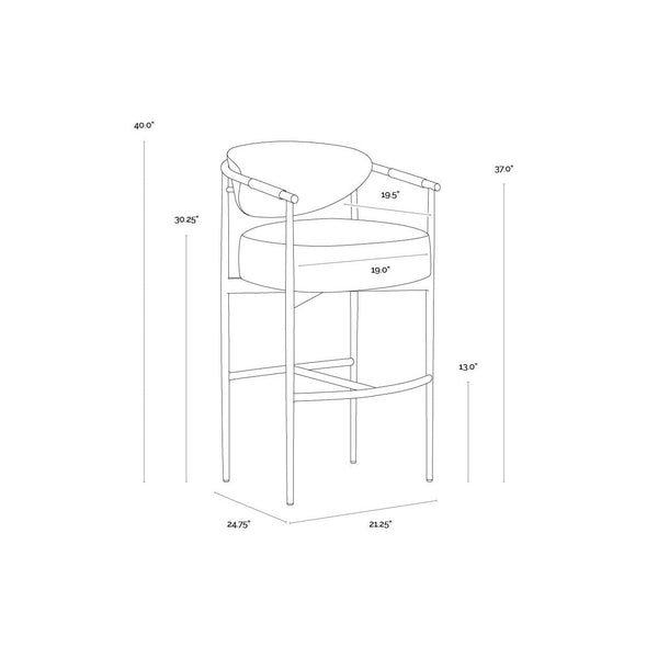 Heloise Barstool - Milliken Cognac