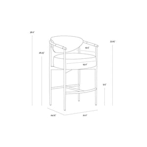 Heloise Counter Stool - Bravo Black