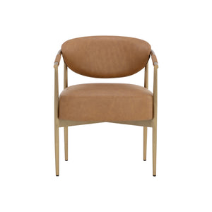 Heloise Dining Armchair - Milliken Cognac