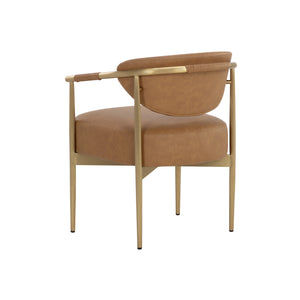 Heloise Dining Armchair - Milliken Cognac