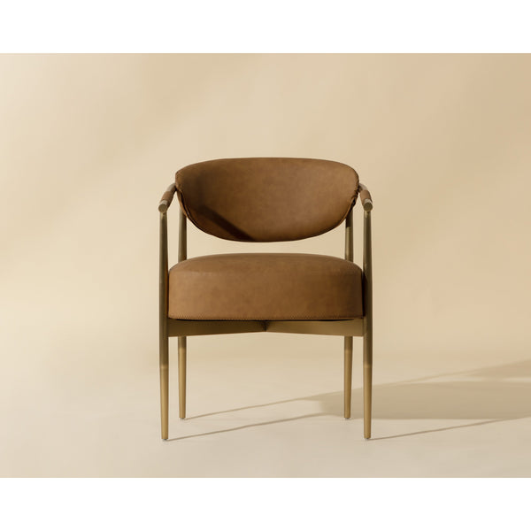 Heloise Dining Armchair - Milliken Cognac