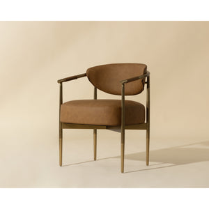 Heloise Dining Armchair - Milliken Cognac