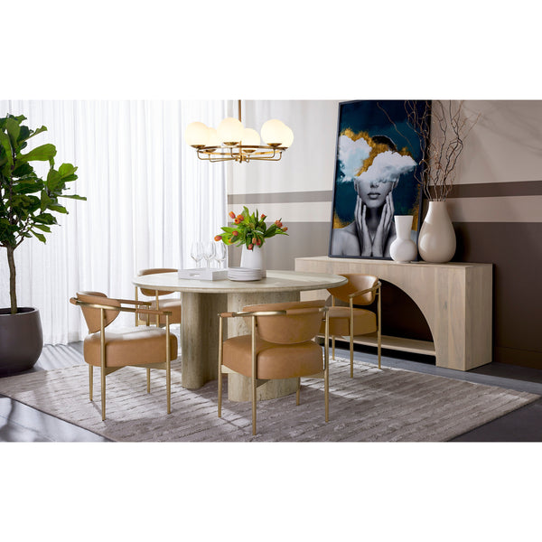 Heloise Dining Armchair - Milliken Cognac