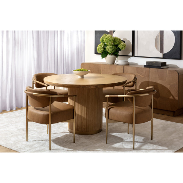 Heloise Dining Armchair - Milliken Cognac
