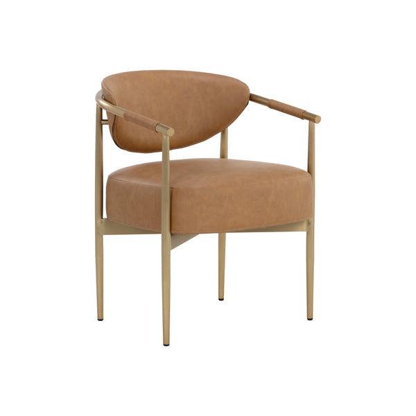 Heloise Dining Armchair - Milliken Cognac