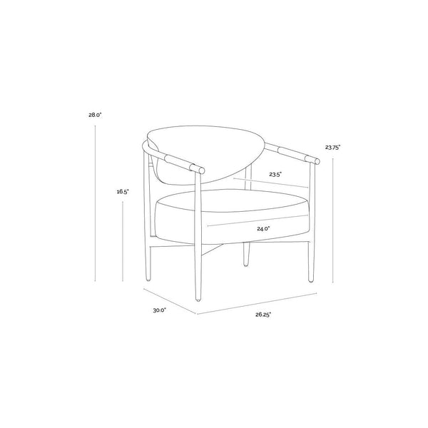 Heloise Lounge Chair - Bravo Black