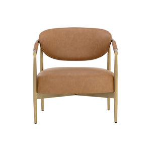 Heloise Lounge Chair - Milliken Cognac