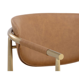 Heloise Lounge Chair - Milliken Cognac