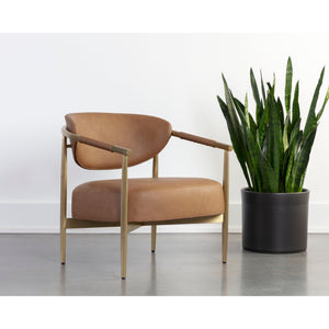 Heloise Lounge Chair - Milliken Cognac
