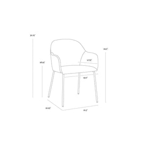 Hensley Dining Armchair - Dark Teal