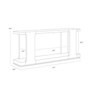 Hercules Console Table - Aged Brown