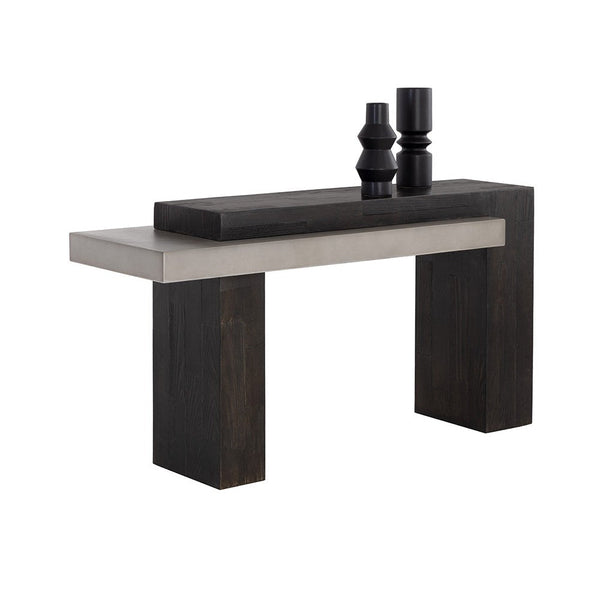 Herriot Console Table - Dark Brown / Grey