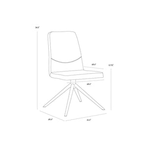 Hilda Swivel Dining Chair - Vienna Cream