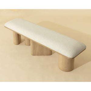 Hiro Bench - Light Oak - Geralt Linen