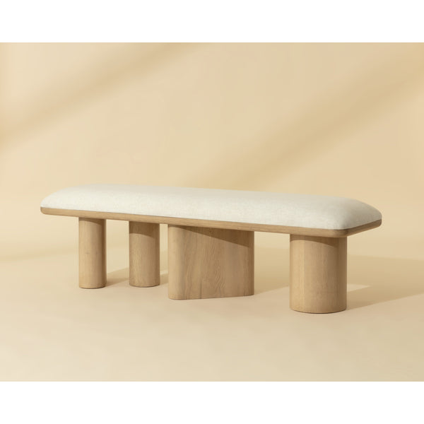Hiro Bench - Light Oak - Geralt Linen