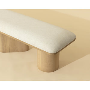 Hiro Bench - Light Oak - Geralt Linen