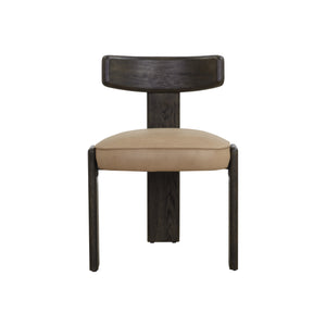 Horton Dining Chair - Dark Brown - Sahara Sand Leather
