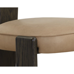Horton Dining Chair - Dark Brown - Sahara Sand Leather