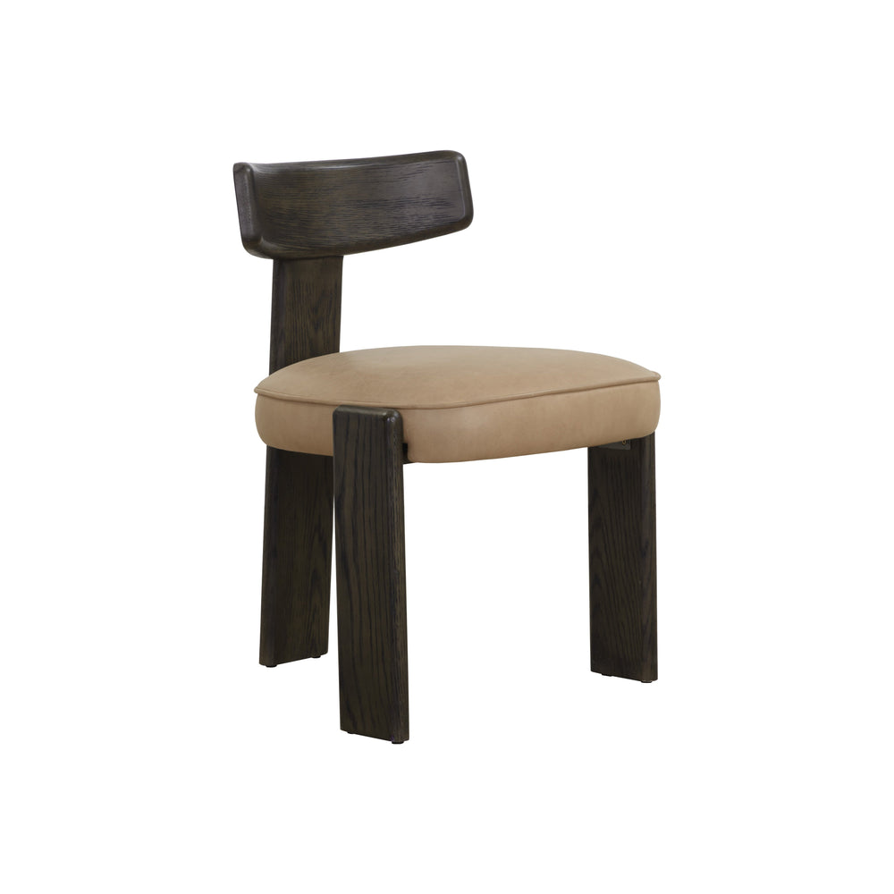 Horton Dining Chair - Dark Brown - Sahara Sand Leather